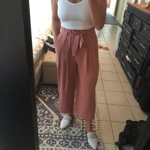 Zara Paper-bag Tie Waist Culottes